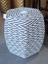 BRAND NEW Blue & White Weatherproof Side Table - 2 Available