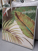 Framed Green Leaves Print