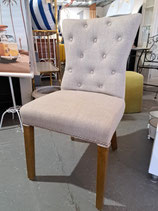 Stud Edge Beige Button Back Dining Chair