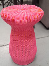 BRAND NEW Pink Weatherproof Wicker Side Table - 4 Available