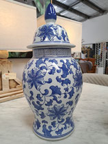 Blue & White Ceramic Ginger Jar