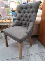 Grey Button Back Occasional Chair