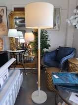 Timber & White Metal Floor Lamp