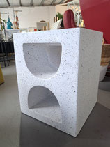 BRAND NEW Square White Terrazzo Side Table - 2 Available