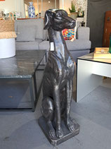 BRAND NEW Distressed Black Dog Statue - 4 Available