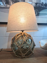 BRAND NEW Nautical Green Glass & Rope Lamp - 2 Available