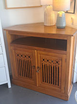 Teak Corner TV Cabinet with Key