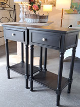 BRAND NEW Pair Black Bedsides