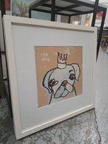 Small Glass Framed Dog Print