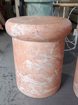BRAND NEW Round Blush Pink Marble Look Stool - 2 Available