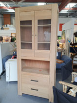 Oak & Glass Storage Cabinet