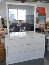 Gloss White Dressing Table with Mirror