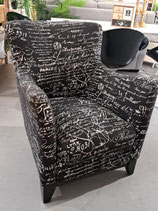 Black & White Script Lounge Chair - 2 Available