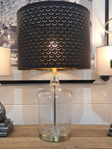 "One World" Large Glass & Brass Lamp