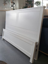 Satin White Timber Queen Size Bed Frame