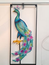 Colourful Peacock Metal Wall Hanging