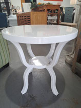 Round Gloss White Occasional Table