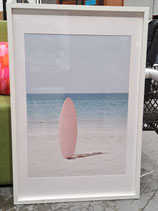 BRAND NEW Framed Pink Surfboard Print