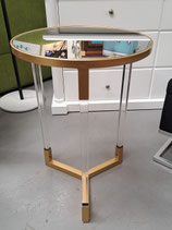 BRAND NEW Round Gold Mirror Top Side Table - 4 Available