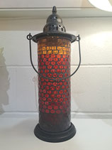 Red Glass Candle Lantern