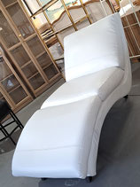 White Leather Chaise Chair