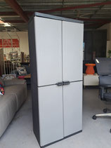 Black & Grey Plastic Utility Cabinet - 2 Available