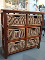 Timber & Seagrass Chest of Drawers - 2 Available