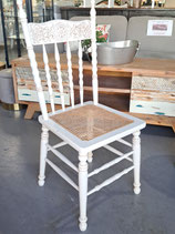 Vintage White Timber Ladder Back Chair