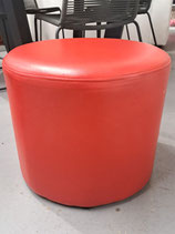 Round Red Stool / Ottoman - 2 Available
