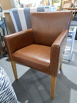Faux Tan Leather Armchair