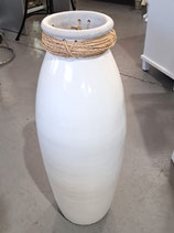 White Urn with Cane Detail