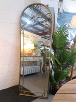 Decorative Gold Metal Frame Arch Top Full Length Mirror