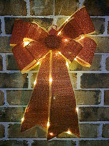 BRAND NEW Light Up Red & Gold Bow