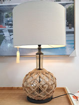 Tall Rope & Glass Buoy Lamp - 2 Available