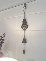 BRAND NEW Hanging Iron Owl Bell