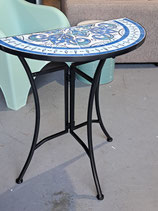 BRAND NEW Blue & Green Tile Mosaic Half Round Hall Table