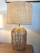 Cane Lamp with Textured Shade - 2 Available