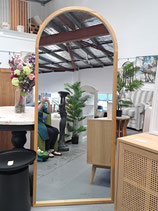 BRAND NEW Large Arch Top Timber Frame Mirror