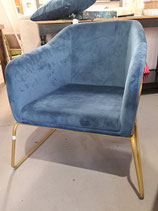 Teal Velour Armchair