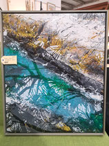 Small Framed Abstract Coastal Print