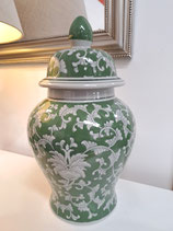 Green Patterned Ginger Jar