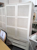 "Freedom" White Rattan Front Wardrobe - 1 Left