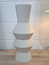 White Speckled Ceramic Angle Cut Vase