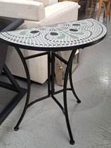 BRAND NEW Half Round Green & Black Tile Mosaic Console Table