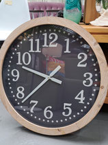 BRAND NEW Round Navy & Timber Wall Clock