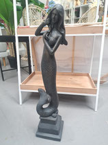 Black Mermaid Statue