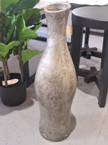 Distressed Silver Urn / Floor Vase