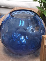 "Eichholtz" Designer Hand Blown Thick Royal Blue Vase - 2 Available