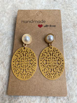 BOHO Ohrstecker ORNAMENT SENF