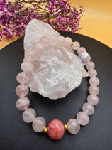Rosenquarz mit Rhodochrosit